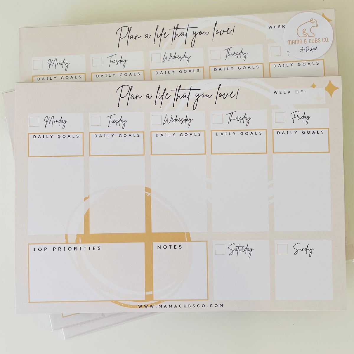 'Plan a life that you love' A4 Weekly Deskpad