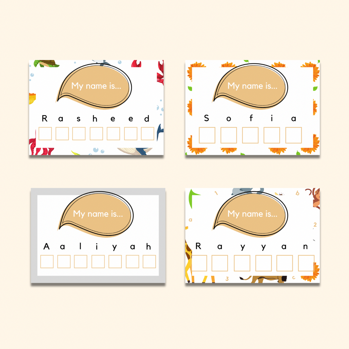 Personalised Name Spelling Mat