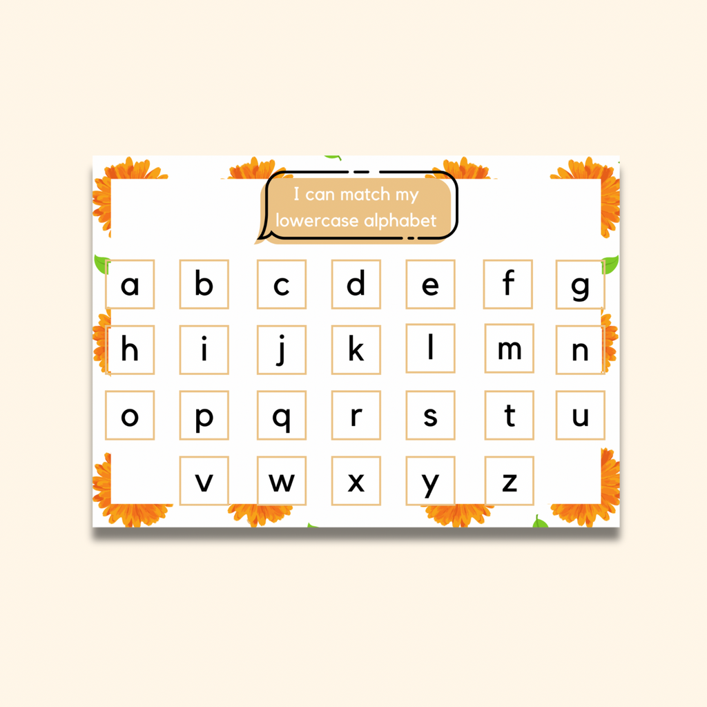 Lowercase Alphabet Matching Mat