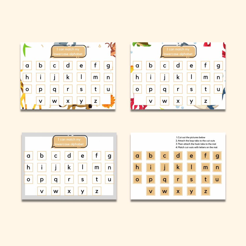 Lowercase Alphabet Matching Mat