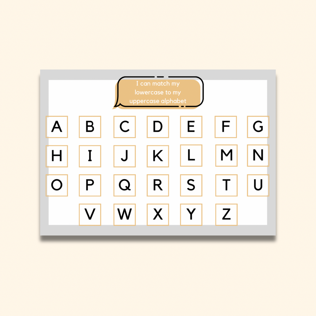 Uppercase Alphabet Matching Mat