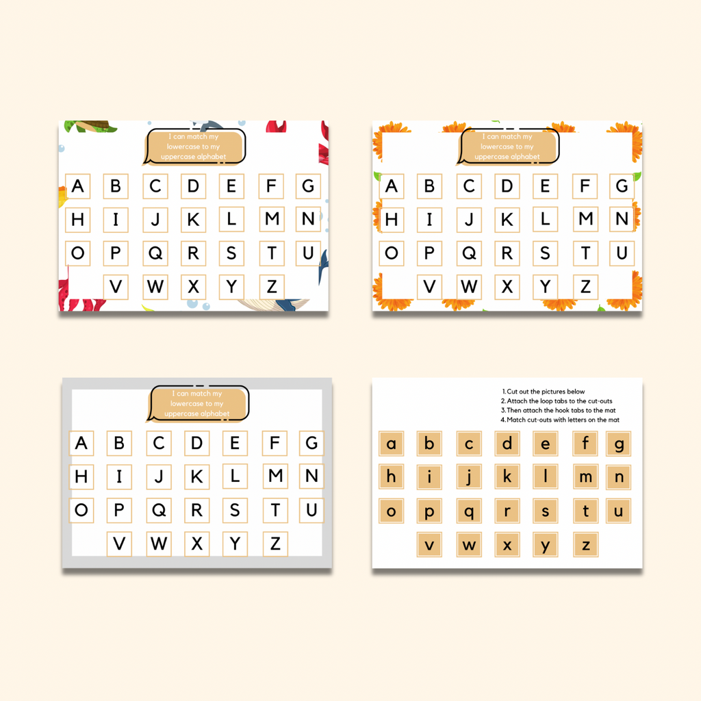 Lowercase to Uppercase Alphabet Matching Mat