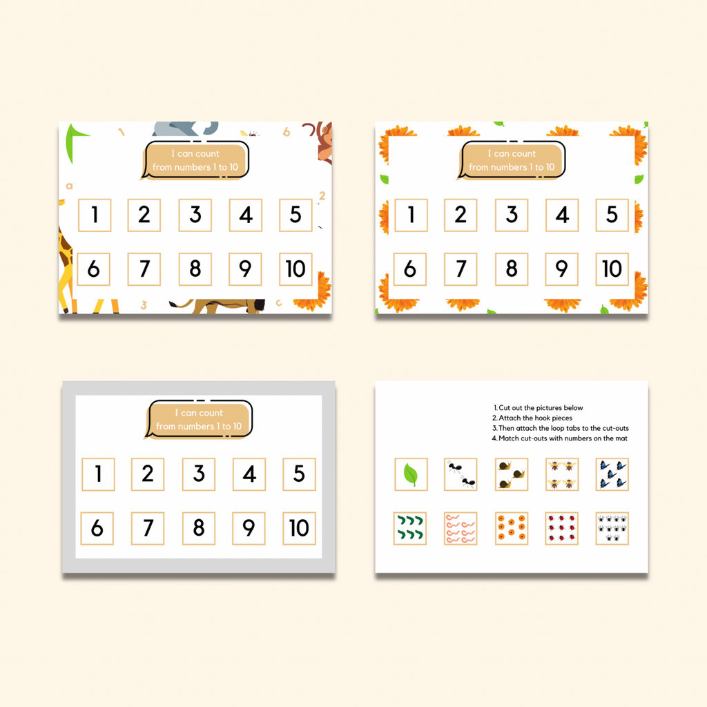 Counting 1-10 Matching Mat