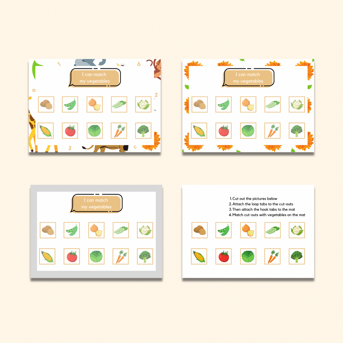 Vegetable Matching Mat