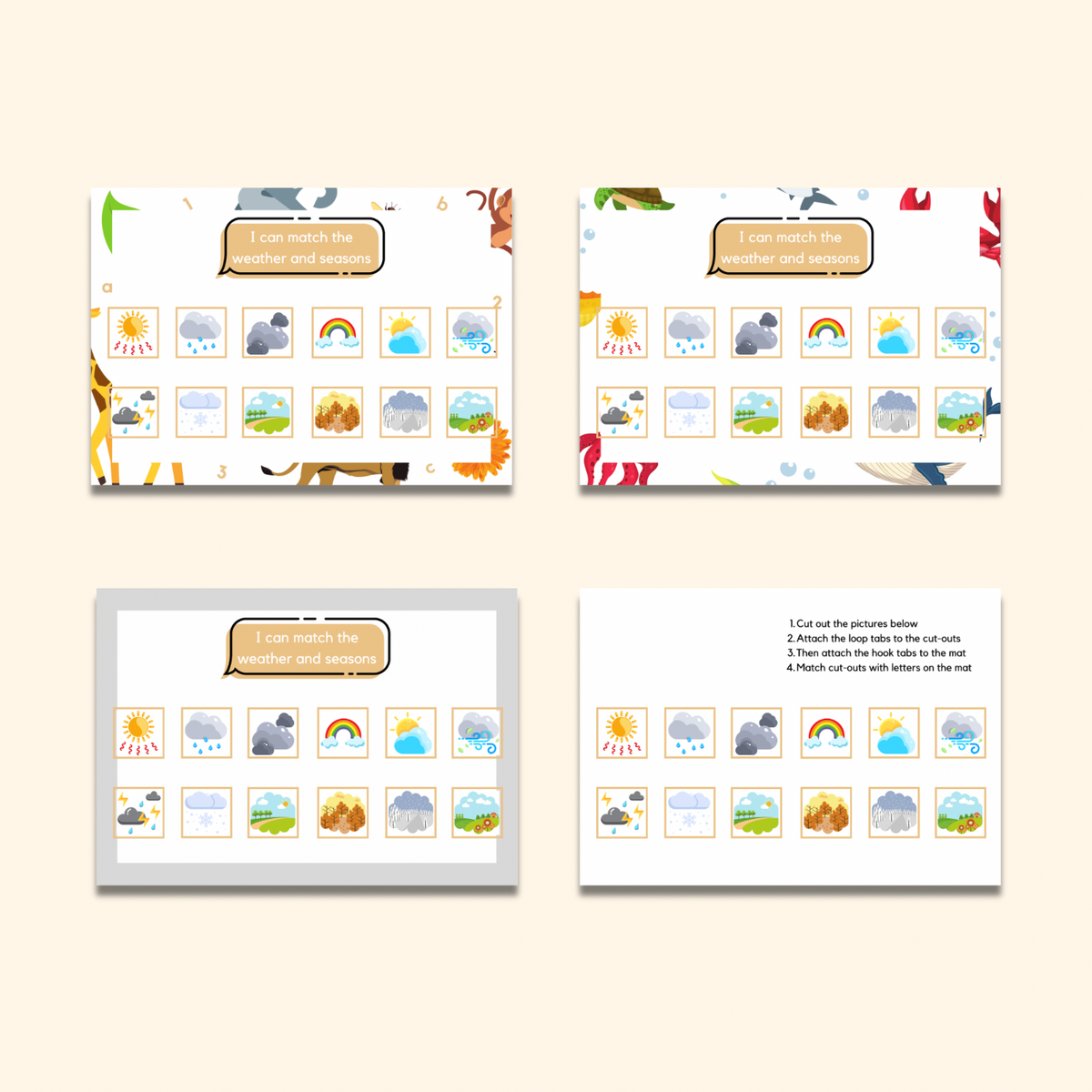 Weather & Seasons Matching Mat