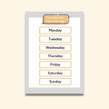 Days of the Week Matching Mat