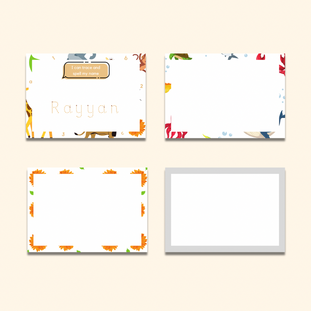 Personalised Name Writing Mat