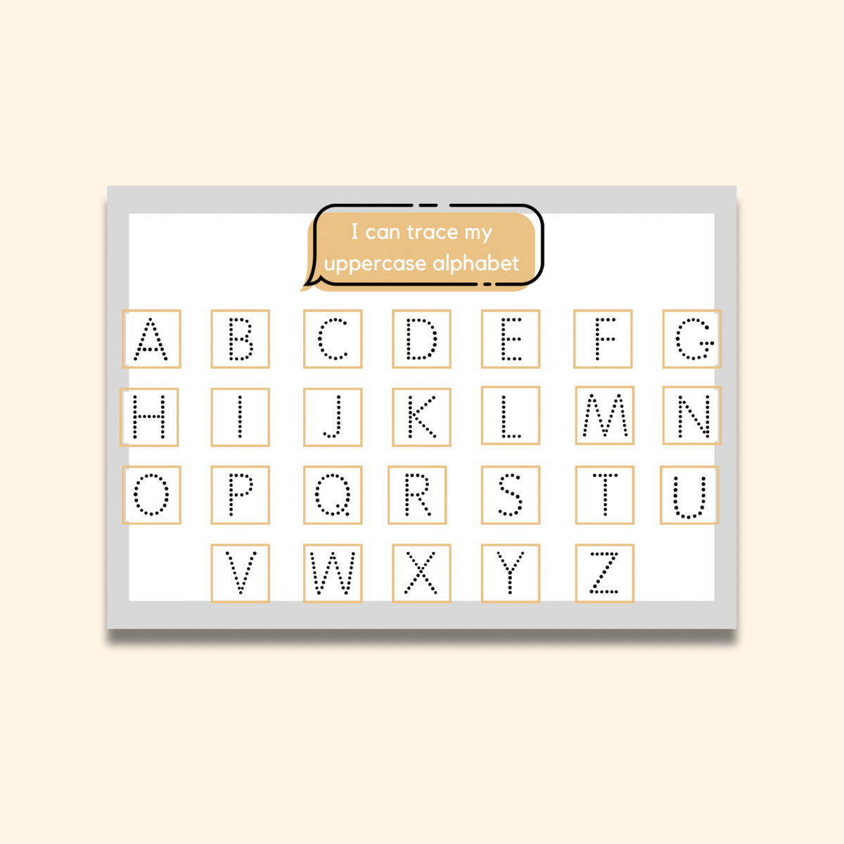 Uppercase Alphabet Writing Mat