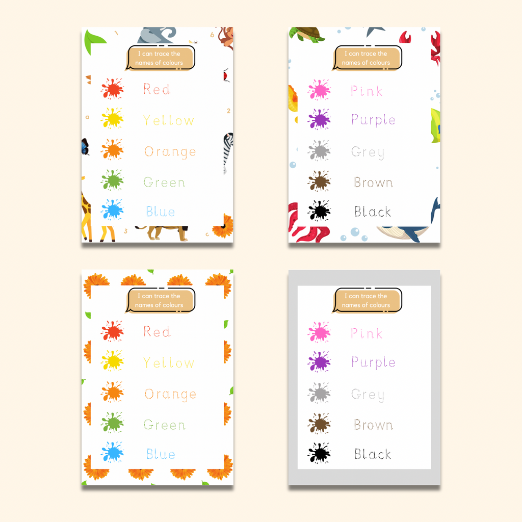 Colour Writing Mats