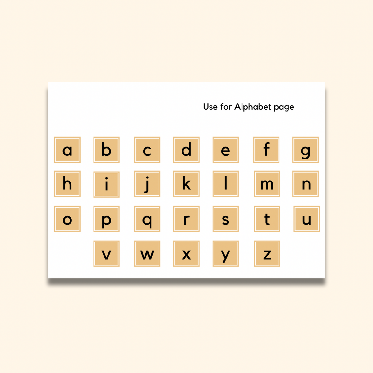 Extra Lowercase Alphabet Sheet