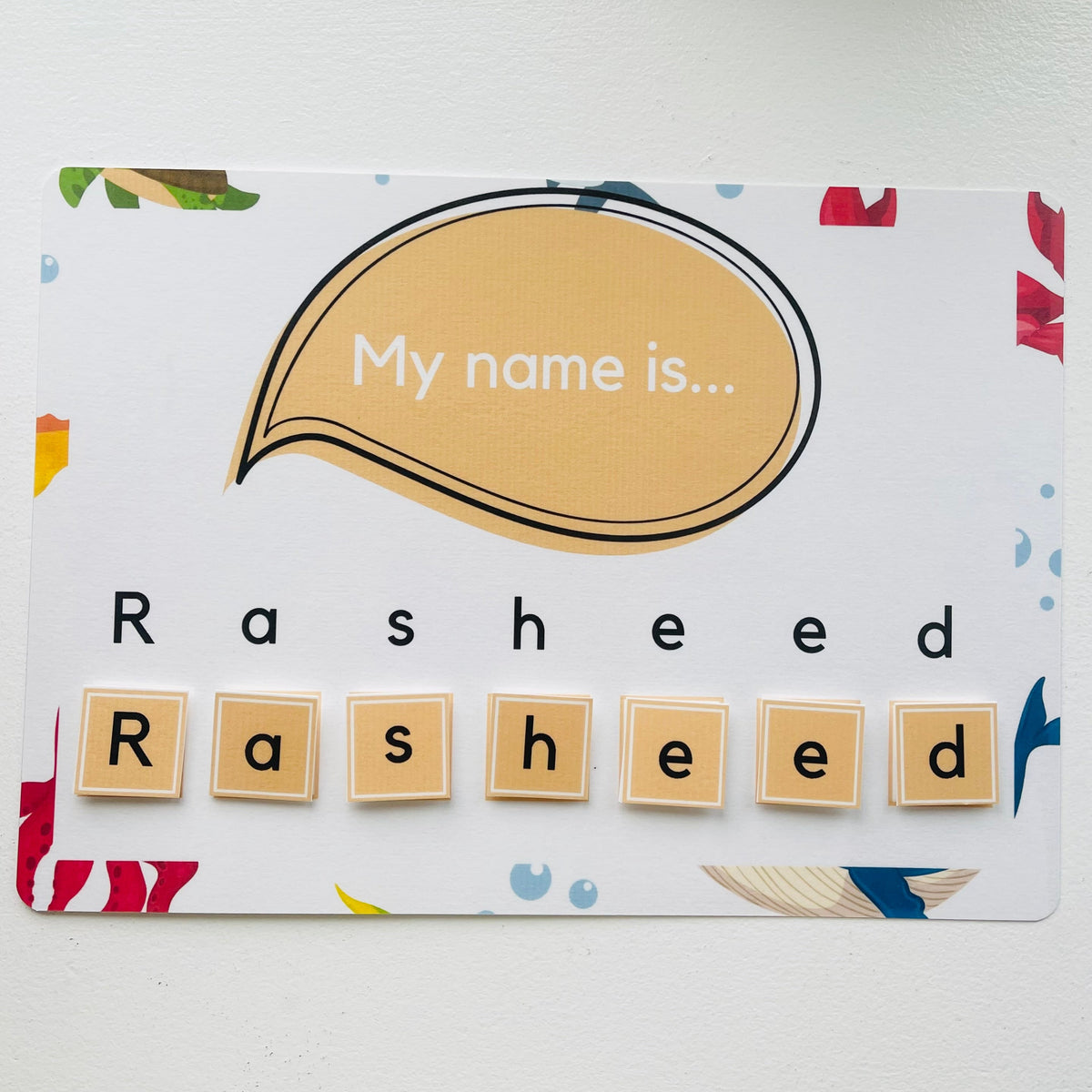 Personalised Name Spelling Mat