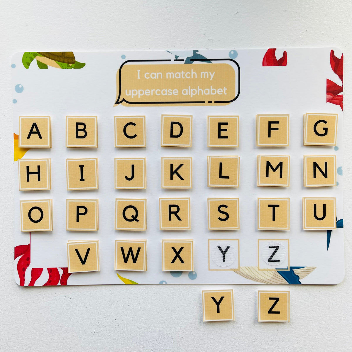 Uppercase Alphabet Matching Mat