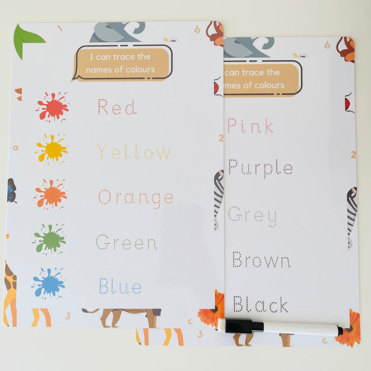 Colour Writing Mats